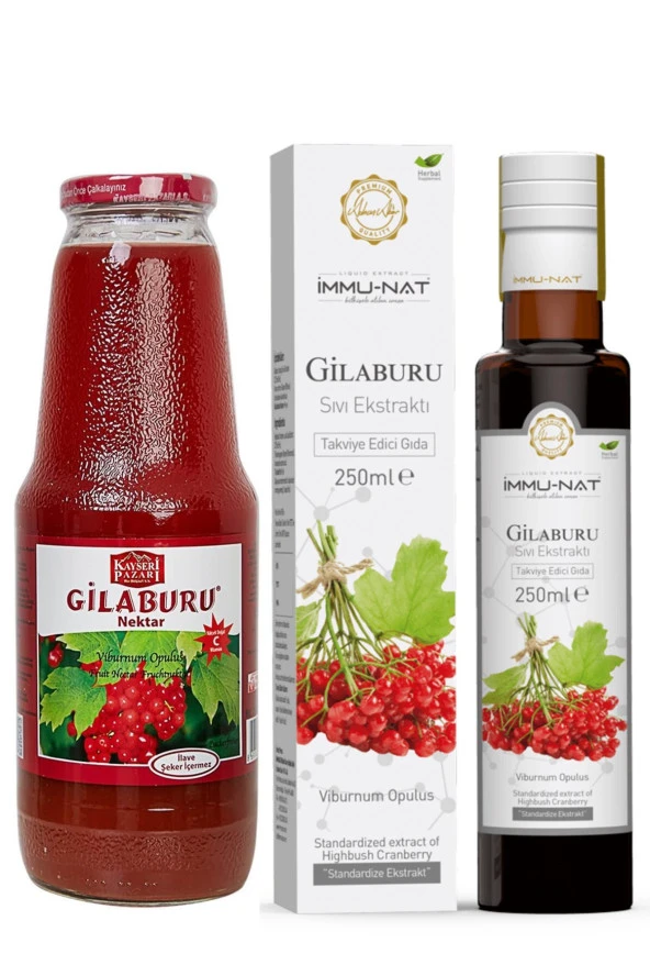 İmmunat Gilaburu Ekstrakt 250 ML + Kayseri Pazarı Gilaburu Suyu Şekersiz 1 L