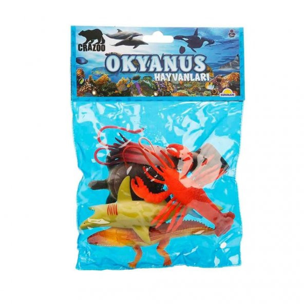 0709 Okyanus Hayvanları Poşetli Hayvan Oyun Seti Orta Boy - 3