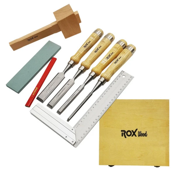 ROX Wood 9 Parça Ahşap Iskarpela Seti 15399056