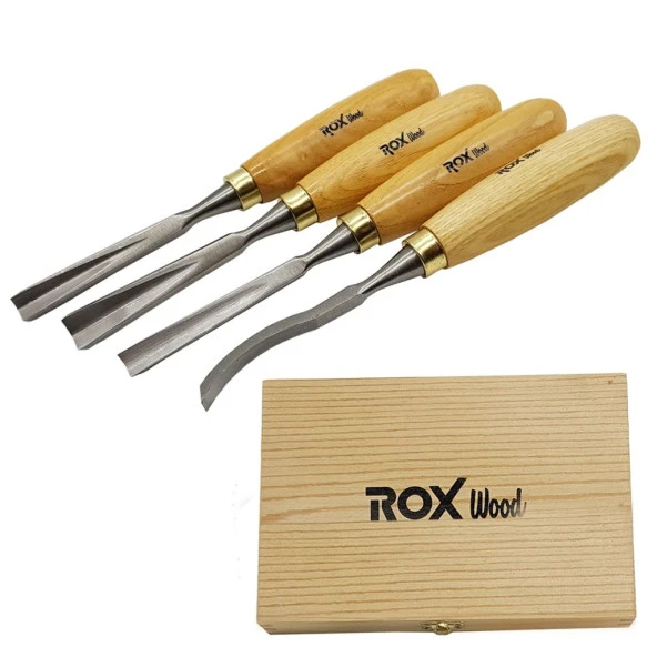 ROX Wood 4 Parça Ahşap Oyma Seti (15399076)