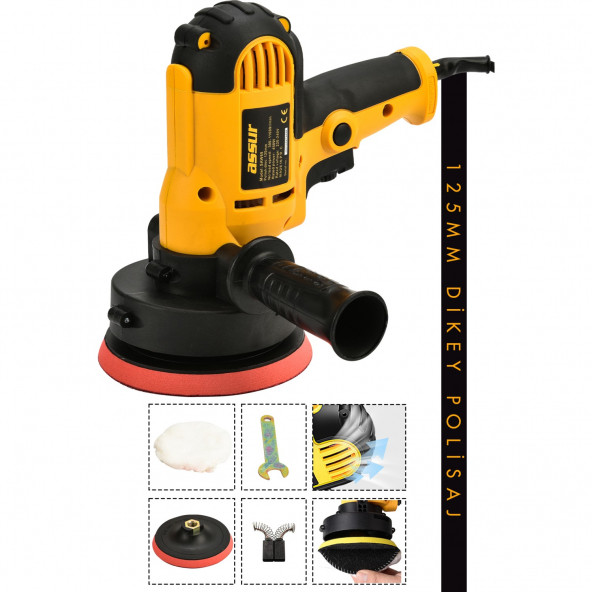 ASSUR  6 Kademeli Dikey Polisaj Zımpara Makinesi 125mm