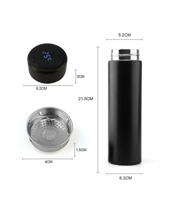 Tohana Dijital Sıcaklık Göstergeli Çelik Termos 500 ml 75251 - 3
