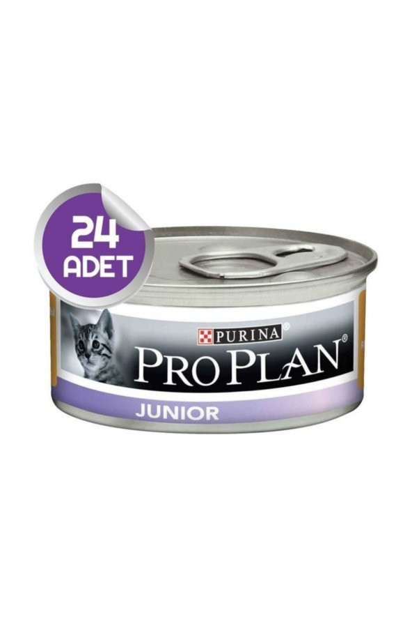 Proplan Junior Tavuk Etli Yavru Kedi Konservesi 24 adet X 85 gr