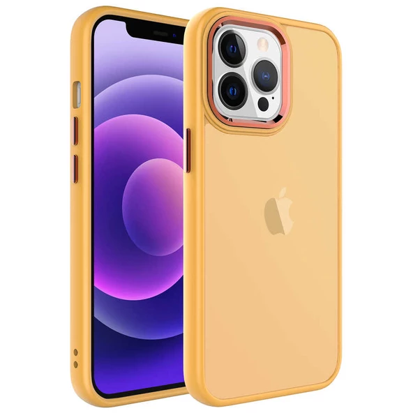 Apple iPhone 13 Pro Max Kılıf Zore May Arka Yüzey Buzlu Kılıf - Resim 3