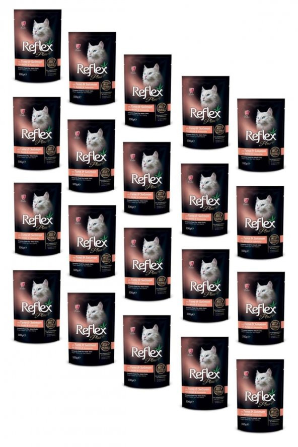 Reflex Plus Pouch Ton Balıklı Ve Somonlu Kedi Yaş Mama 100 Gr (20 Adet)