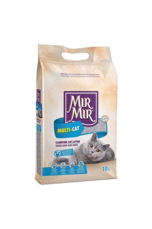 Mır Mır Multicat Çok Kedili Aile Için Kedi Kumu 2 X 10 L