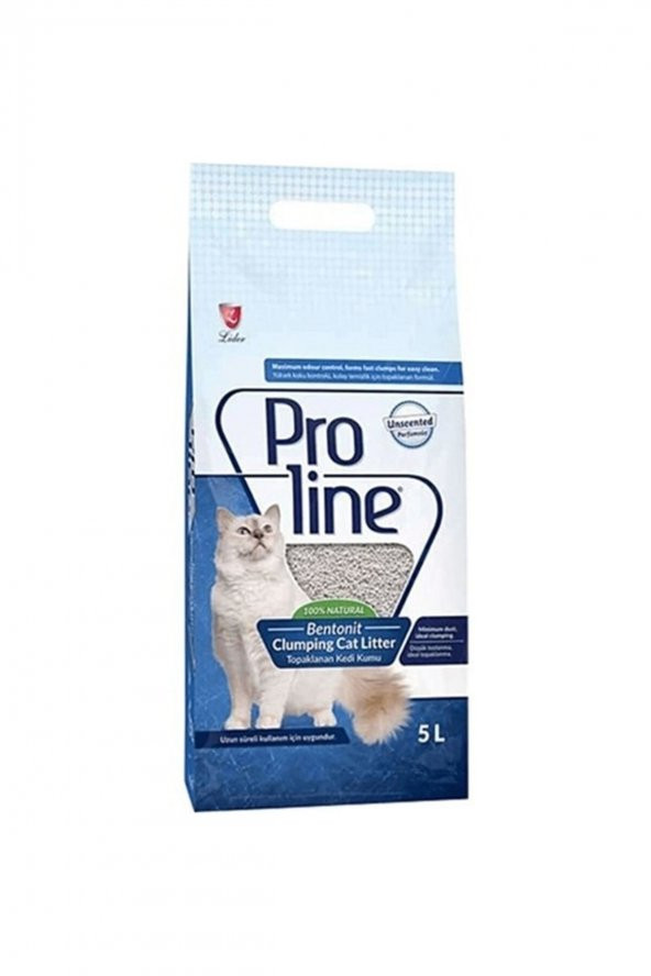 Proline Bentotit Topaklaşan Kokusuz Kedi Kumu 5 Lt