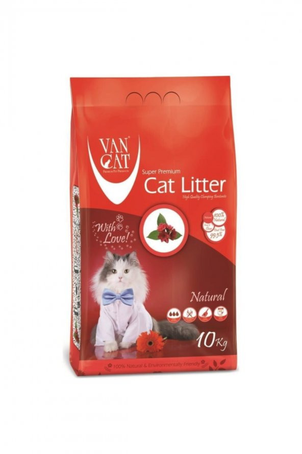 Vancat Natural Cat Lıtter  Kokusuz İnce Taneli 10 Kg