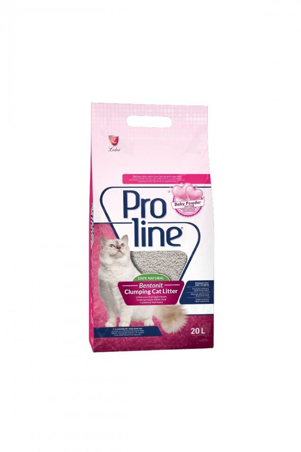 Proline Bentonit Kedi Kumu 20 Lt Bebek Pudralı