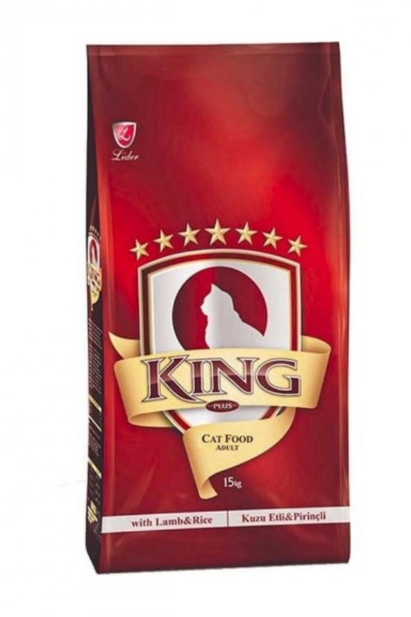 King Kuzu Etli Ve Pirinçli Yetişkin Kedi Maması 15 Kg - 1