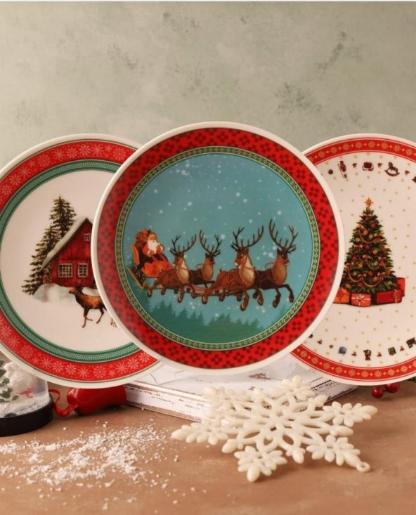 Lara Home Marjha Yılbaşı 6 lı Pasta Tabağı