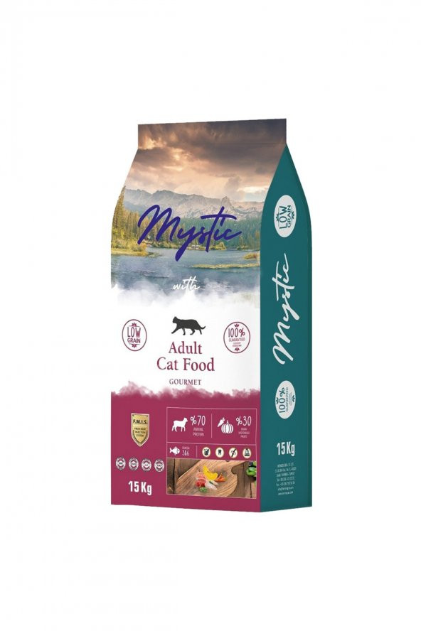Mystic Az Tahıllı Yetişkin Kedi Maması Gurme 15 Kg