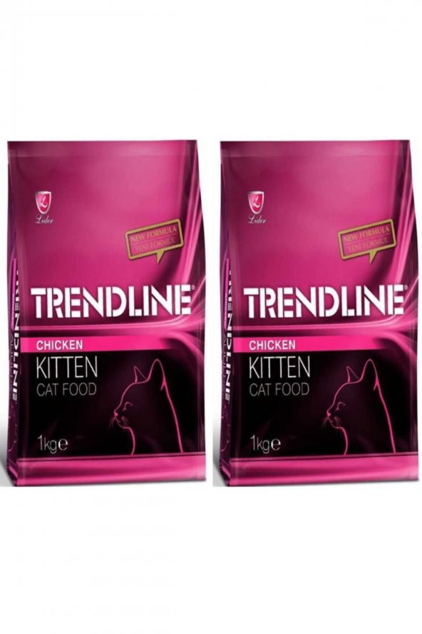 Trendline Kitten Tavuklu Yavru Kedi Maması 1 Kg 2 Adet