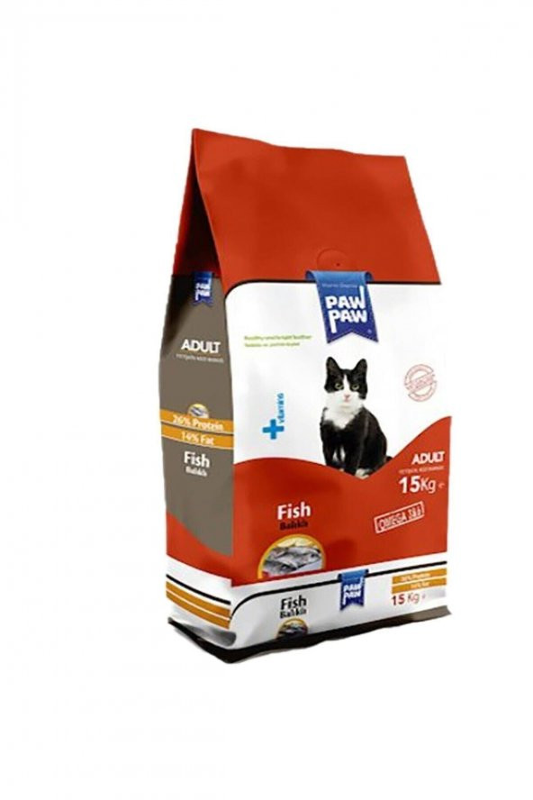 Paw Paw Balıklı Kedi Maması 15 Kg