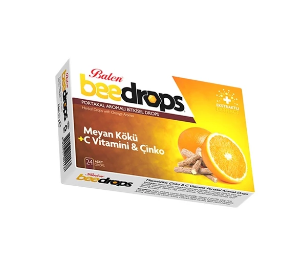 Balen Beedrops Meyan Kökü+C Vit.-Çinko Portakal Aromalı Drops