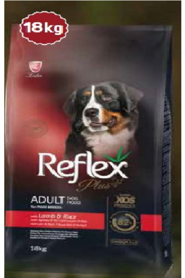 ​Reflex Plus 18 kg Büyük Irk Kuzu Etli ve Pirinçli Köpek Maması