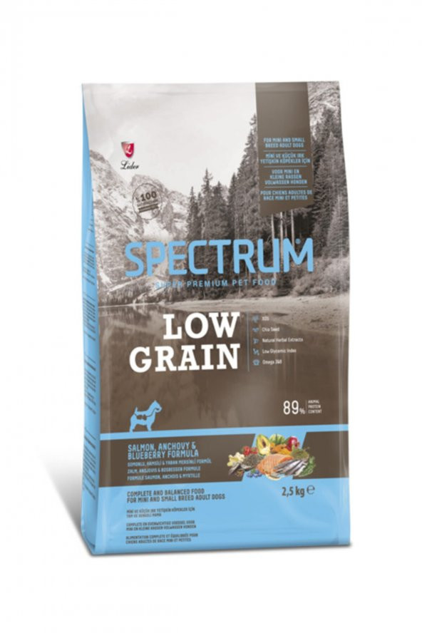 Spectrum Mini Ve Küçük Irk Yetişkin Köpekler Için Somonlu, Hamsili & Yaban Mersinli Formüllü 2,5 Kg