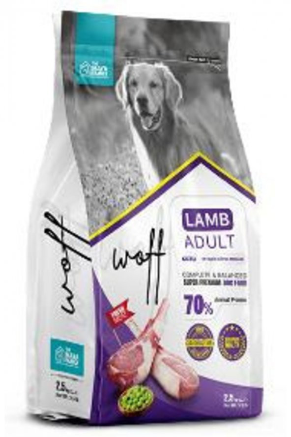 Woof Super Premium Kuzu Etli Yetişkin Köpek Maması 2.5 Kg