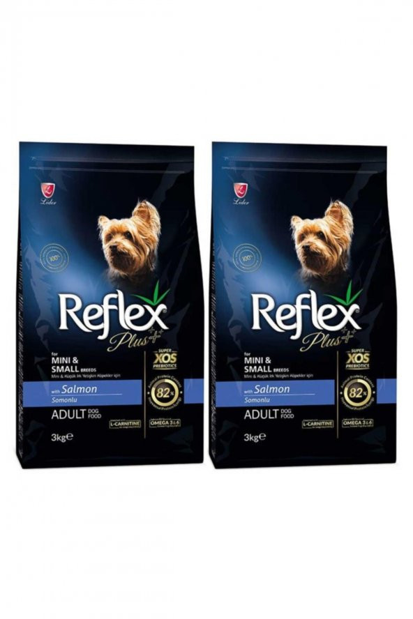 Reflex Plus Küçük Mini Irk Somonlu Yetişkin Köpek Maması 3 Kg 2 Adet