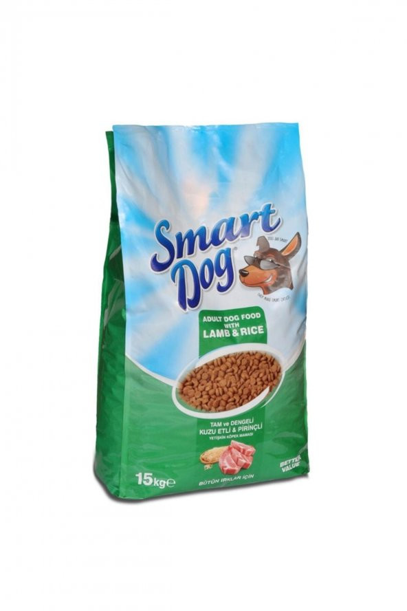 Smart Dog Kuzu Pirinç Yetişkin Köpek Maması 15 Kg