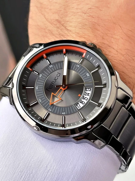 Ferrucci 3 ATM Su Geçirmezlik Fc320S1806 Takvimli Erkek Kol Saati - Resim 4