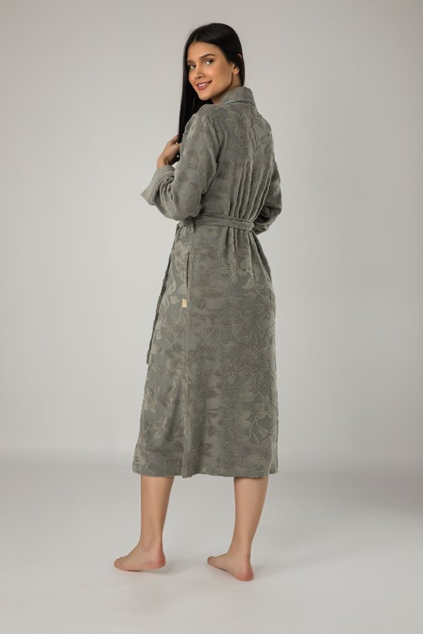 Nuşa Bambo Cotton Bayan Sabahlık Bornoz - 4