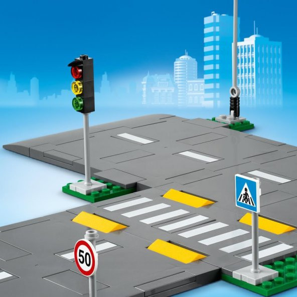 LEGO® City Yol Zeminleri 60304 - Çocuklar için Oyuncak Yapım Seti (112 Parça) - 1