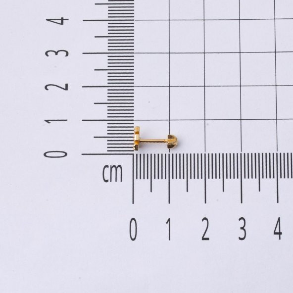 14 Ayar Altın Tragus Piercing Küpe - 5