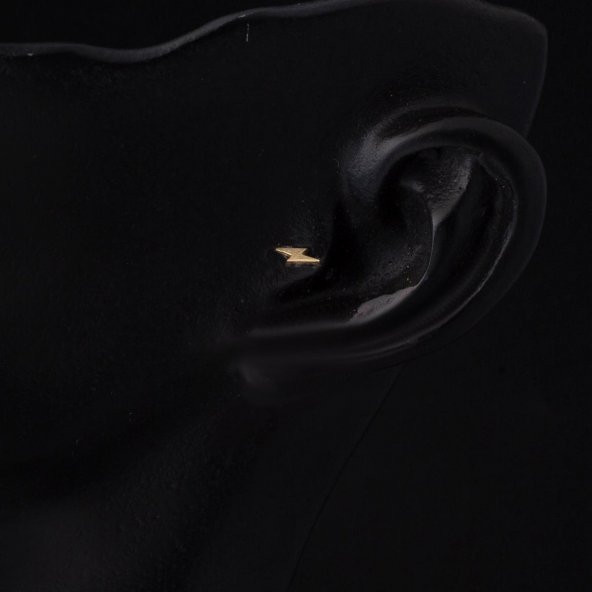 14 Ayar Altın Meta Piercing Tragus Küpe - 2