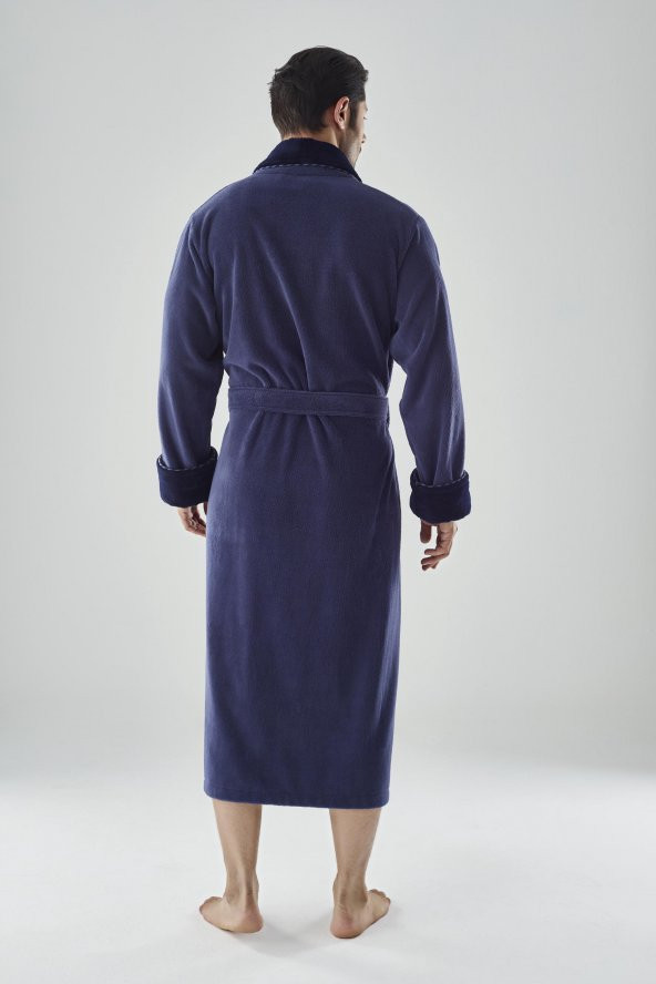 Nusa MEN Nakışlı Bambo Cotton Erkek Bornozu - 7