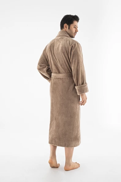 Devetüyü Biyeli Bambu Cotton Erkek Bornozu - 3