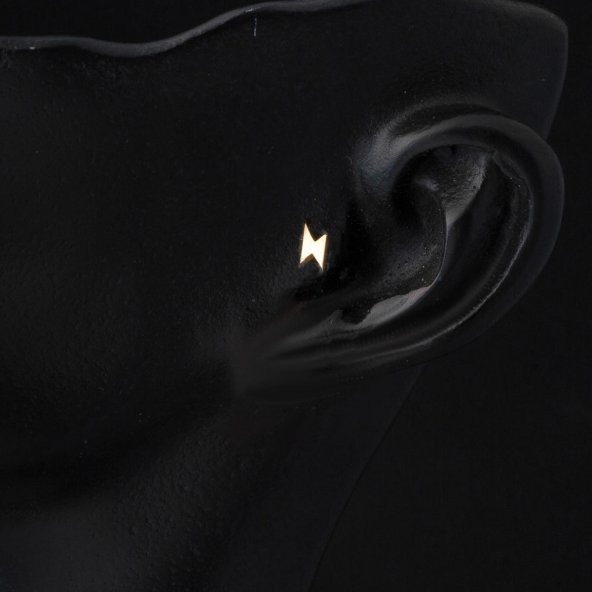 14 Ayar Altın Şimşek Tragus Küpe - 2