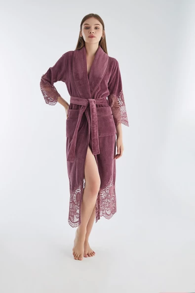 Uzun Şalyaka Dantelli Bambo Cotton - 7