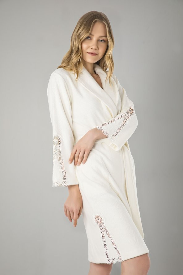 Dantelli Bambo Cotton Bayan Bornozu