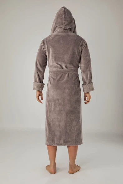 Nuşa Yaka Pitikare Bambo Cotton Erkek Bornozu - 4