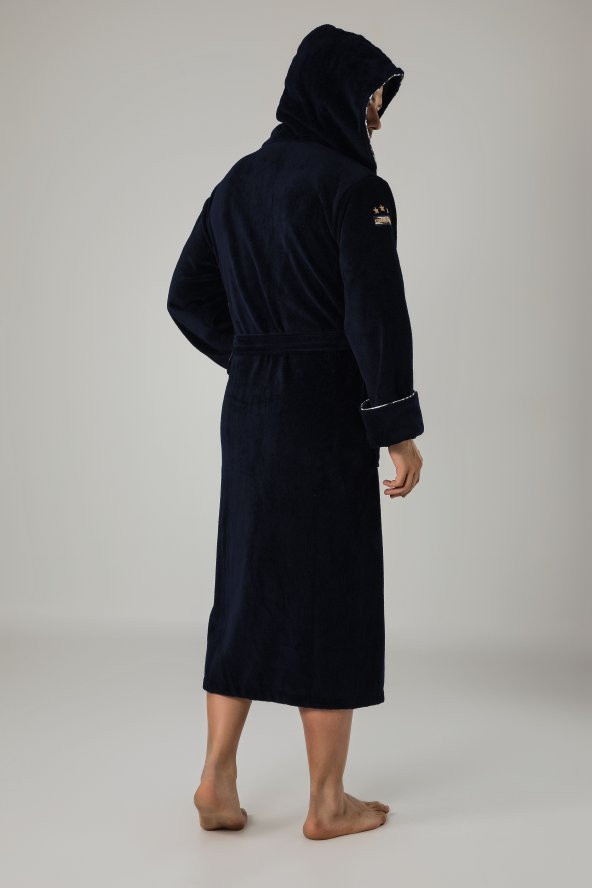 Commander Nakışlı Bambu Cotton  Erkek Bornozu - 2