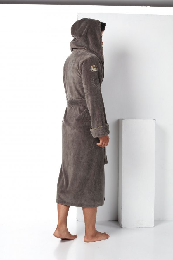 Commander Nakışlı Bambu Cotton  Erkek Bornozu - 9