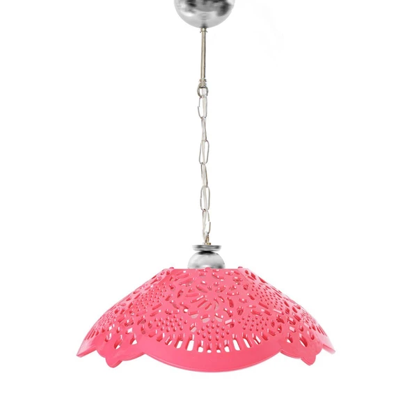 Fuşya Akrilik Avize Soft Pembe Modern Aydınlatma 35x35x12 cm - 2