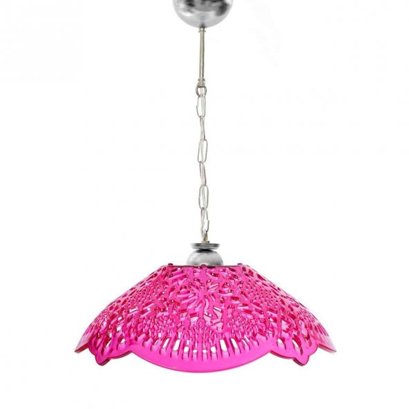 Pembe Akrilik Avize Modern Dekoratif Aydınlatma 35x35x12 cm