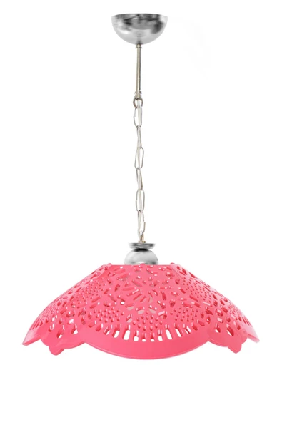 Fuşya Akrilik Avize Soft Pembe Modern Aydınlatma 35x35x12 cm - 3