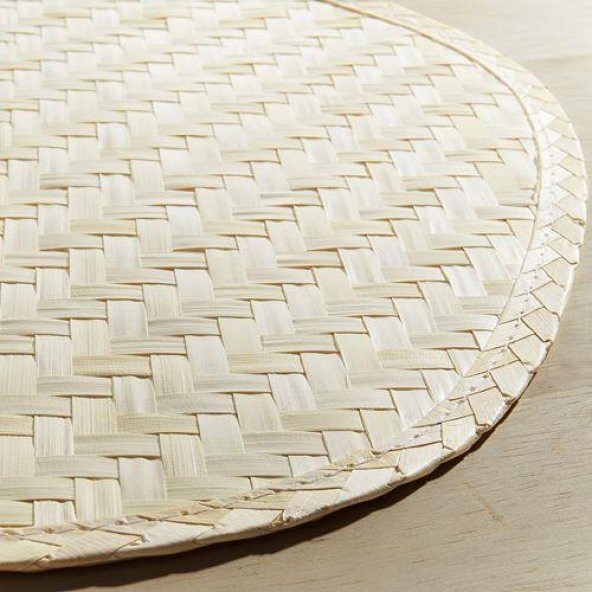 6 Adet Amerikan Servis, Palmiye Yaprağı MeridyenDukkan 37x35 cm IKEA-Sunumluk Servis - 2