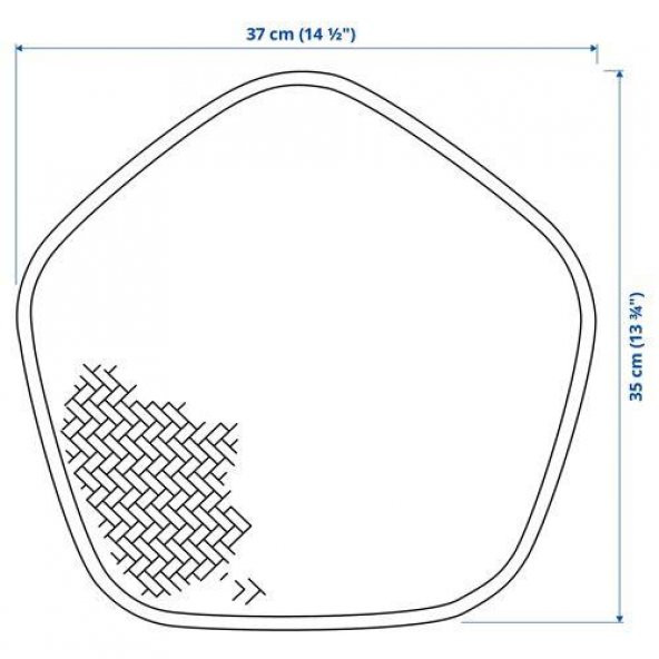 6 Adet Amerikan Servis, Palmiye Yaprağı MeridyenDukkan 37x35 cm IKEA-Sunumluk Servis - 4