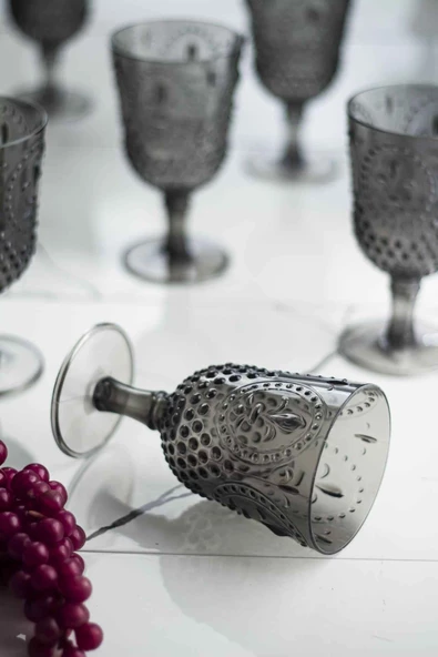 Akrilik Füme Tekli Kadeh & Su Meşrubat Kahve Yanı Bardağı 450 ml ( Cam Değildir ) - 3