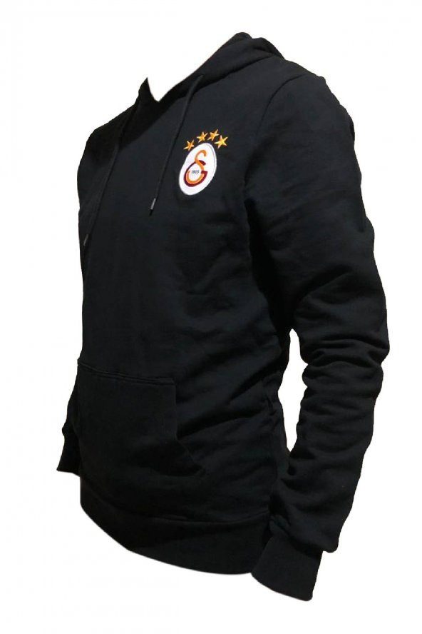 Galatasaray Orijinal Sweat Kapüşonlu Logolu Siyah Sweat - 4