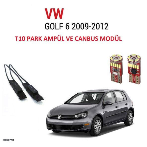 Volkswagen Golf Mk6 T10 Plaka Led Lambası ve Canbus Modülü