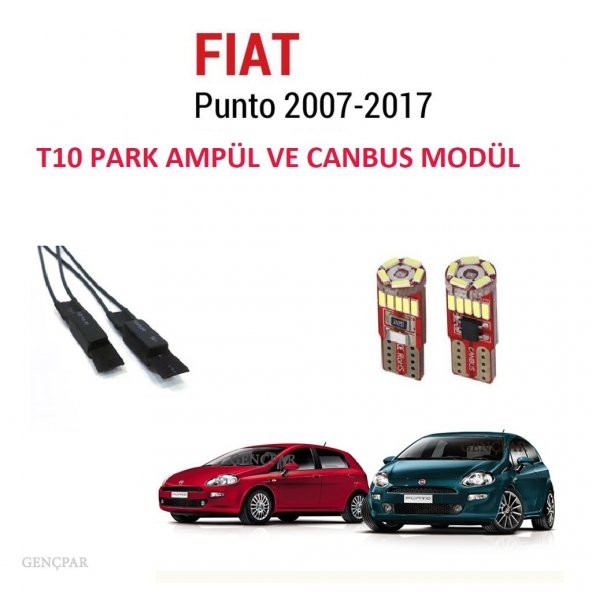 Fiat Punto T10 Plaka Led Lambası ve Canbus Modülü
