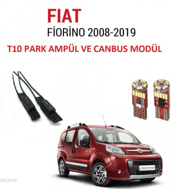 Fiat Fiorino T10 Plaka Led Lambası ve Canbus Modülü