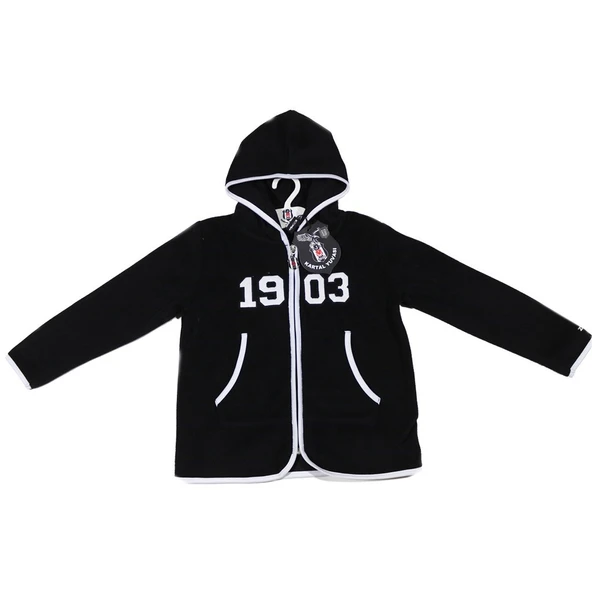 Beşiktaş Lisanslı Uzun Kol Kapüşonlu Polar Sweat - 7