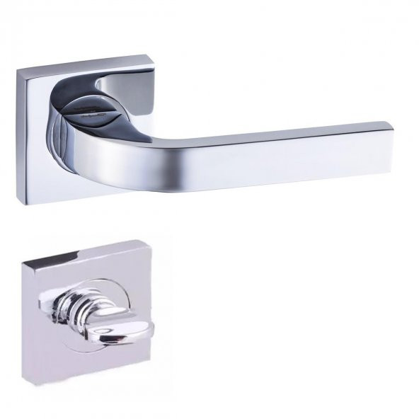 Doğanlar Tutku Lüx Rozetli Kapı Kolu Krom Wc