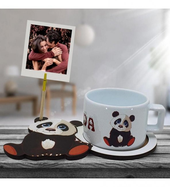 Sevimli Panda 3D Figürlü Kupa Bardak (Fotoğraf Hediyeli) - 2
